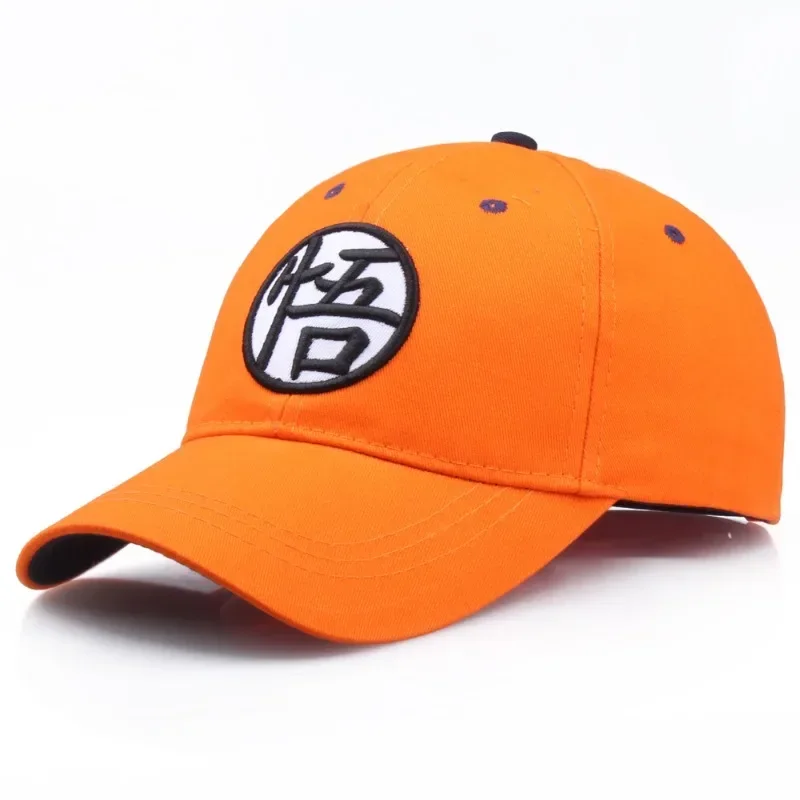 Baseball Cap Anime Dragon Ball Son Goku Anime DRAGONBALL Word Yellow Hat Fashion Hipster Hip Hop Hat Kid Christmas Gifts