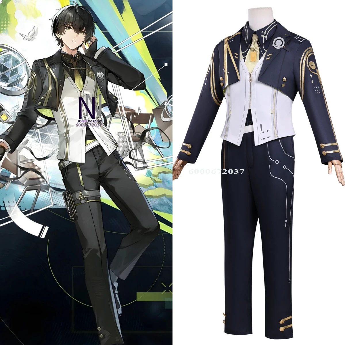 

Game Wuthering Waves Cosplay Costume Anime Rover (Male) Role Playing Starfire Everbright Suits Men Comic Con Halloween Outfit