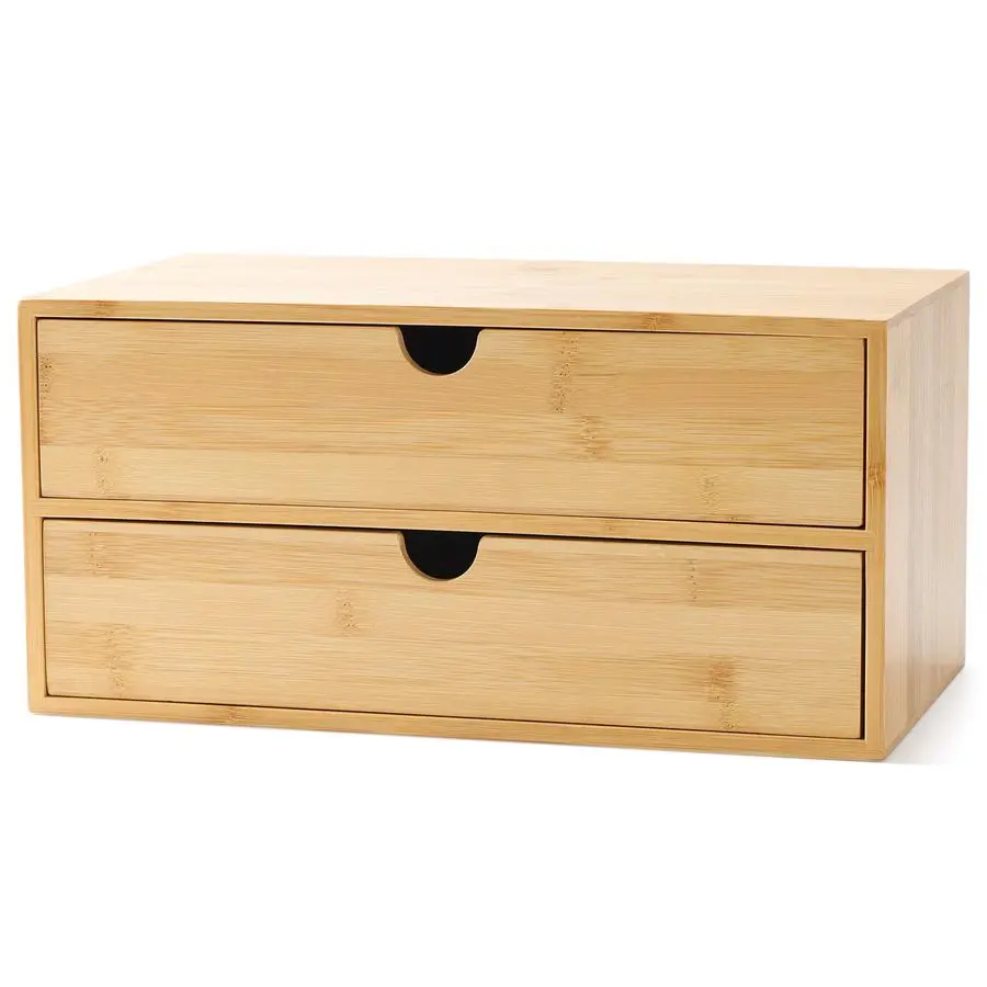 

Desk Drawer Organizer, 2 Drawer Desktop Organizer with Drawers Tabletop Storage Organization Box for Office Home Toiletries Supp