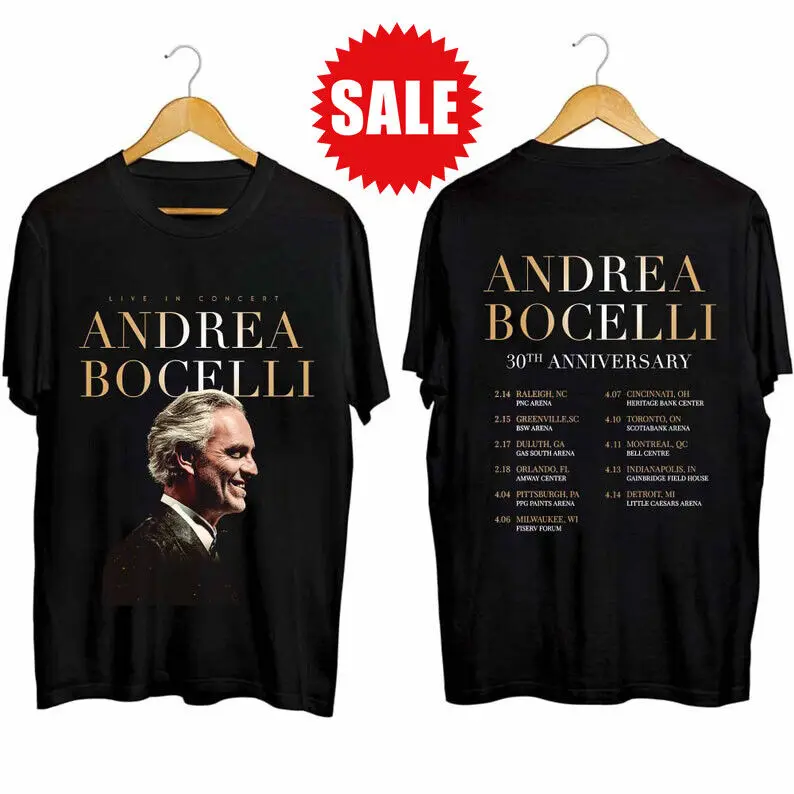 

Футболка с коротким рукавом Andrea Bocelli 2024 Tour B28319