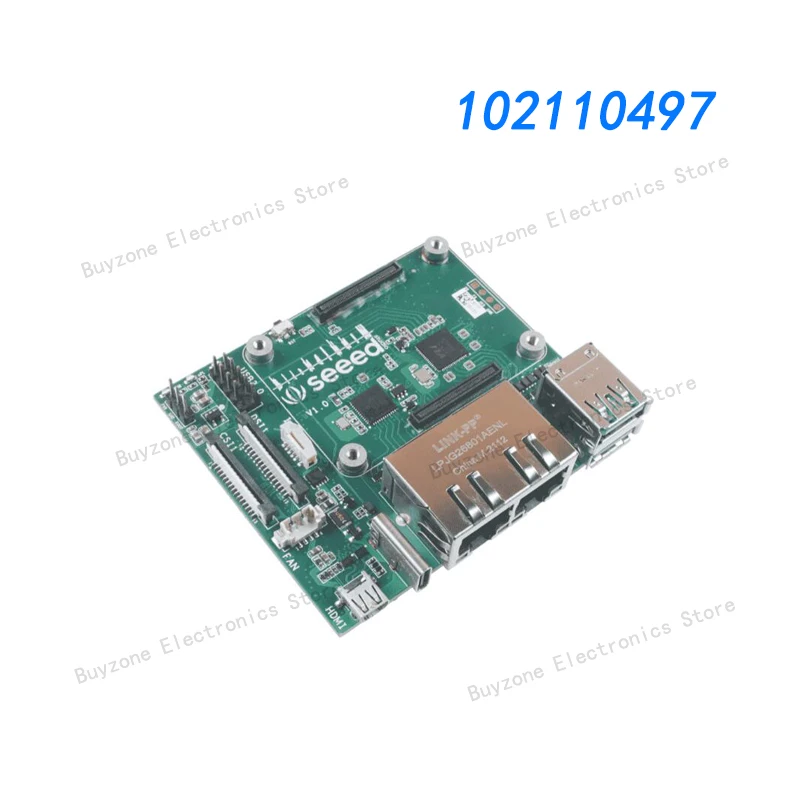 

102110497 Dual Gigabit Ethernet NICs Carrier Board for Raspberry Pi Compute Module 4 - USB 3.0 connectors