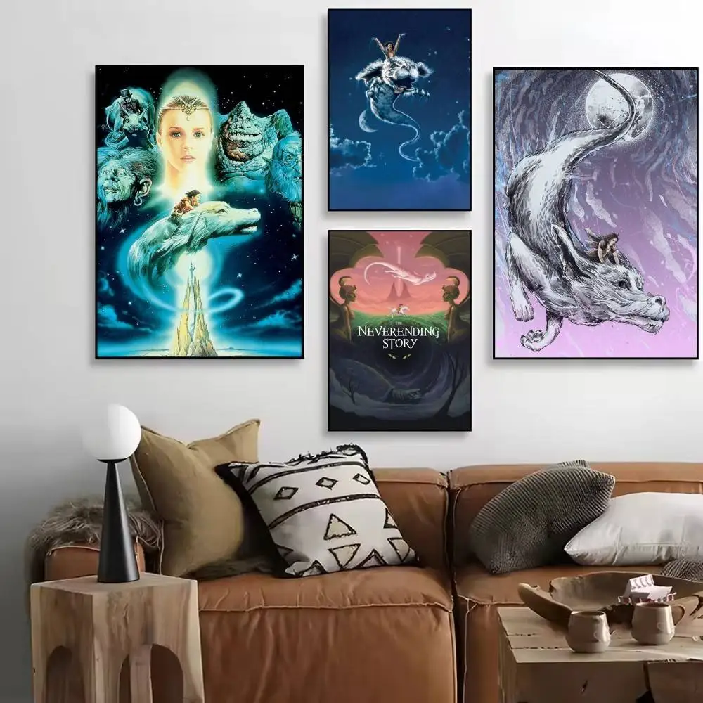The N-NeverEnding Story Posters HD Print Vintage Wall Art Decor for Home Study Room