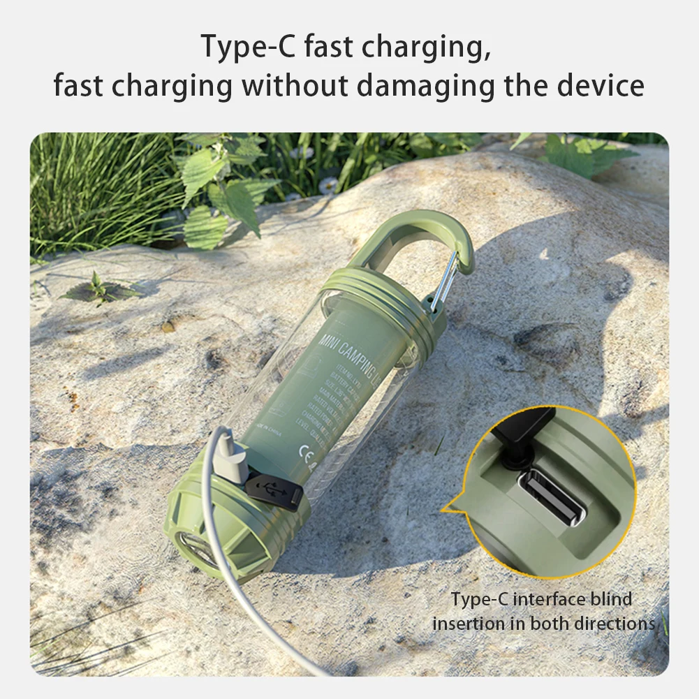 Lampe de poche portable super lumineuse, chargement USB, injuste, déterminer, 6 modes, camping, pêche, marche