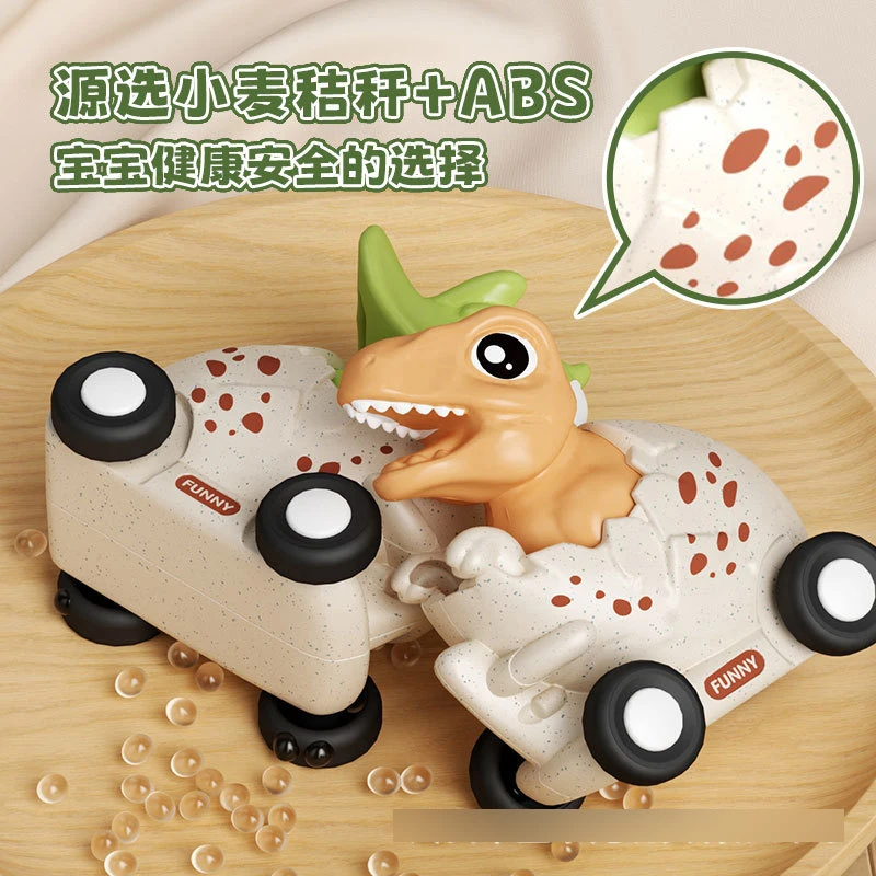 مجموعة ألعاب سيارة ديناصور بالقصور الذاتي من اضغط على المشي، هدية لعبة أطفال كرتونية لطيفة من ترايسيراتوبس للمشي تيرانوصور ريكس، XT24