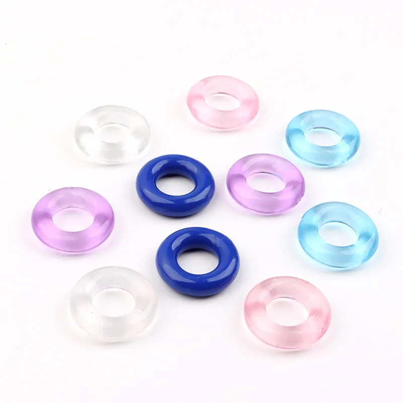 Anillo de cristal para el pene para hombres y adultos, retardante de eyaculación, 5 piezas, coqueteo, Juguetes sexuales, 18 +