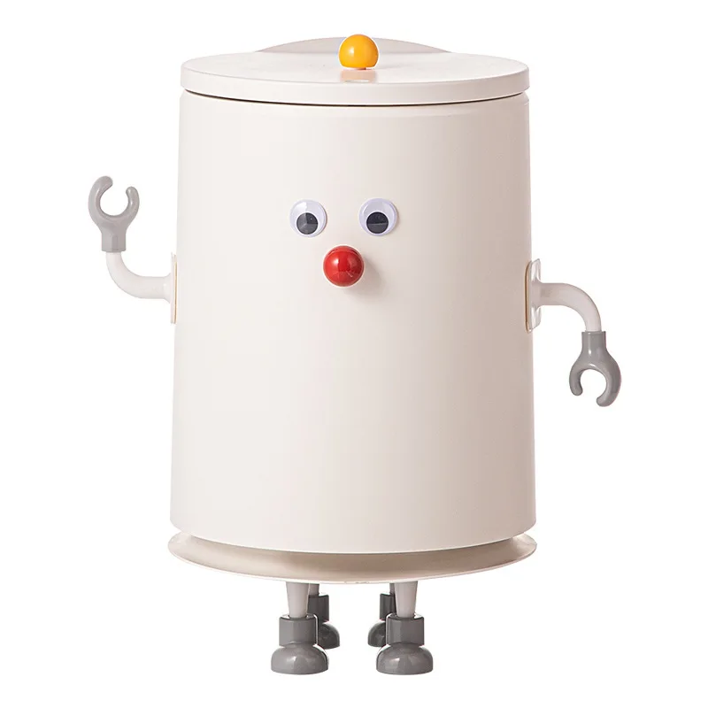 Drücken Sie den Mülleimer, hochwertiges und großes Haushalts-Cartoon-Wohnzimmer, groß mit Deckel, kreative und niedliche DIY-Hygiene