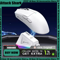 Attack Shark X11 Wireless Mouse Gaming Mouse Three Mode  With Charger Base Rgb Ergonomics Mice Lightweight Pc Gamer Accessories
