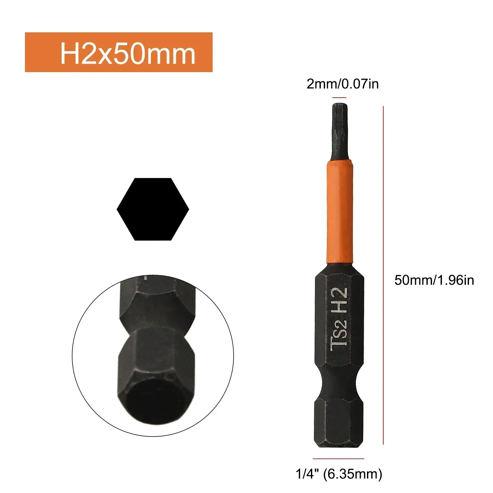 7 Sizes 1pc Hex Head Screwdriver Bit Quick Change Impact Driver Magnetic Screwdriver Drill Bits H1.5 2 2.5 H3 H4 H5 H6 Series