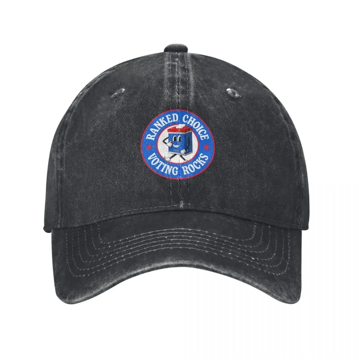 

Ranked Choice Voting Rocks - Vote Baseball Cap funny hat hiking hat Sun Cap Men Women's