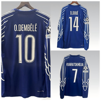 Topsell Grand PSG Champion！Hot Long Sleeve Home jersey Dembélé & Doué 3ds Breathable Comfortable Outdoor Sports Training