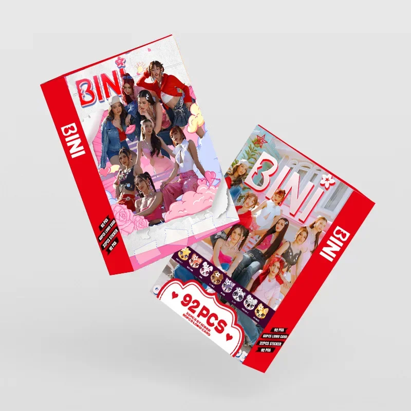 

92Pcs/Set LOMO Cards BINI Double-sided Boxed High-definition Photos Fans Support The Collection of Photo Cards