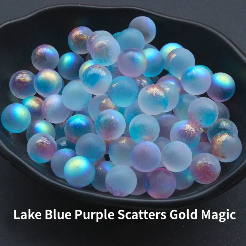 E30pcs Starry Patterned Glass Marbles - Multi-Purpose Decorative Accessories for Aquarium Landscaping, Garden Pathways