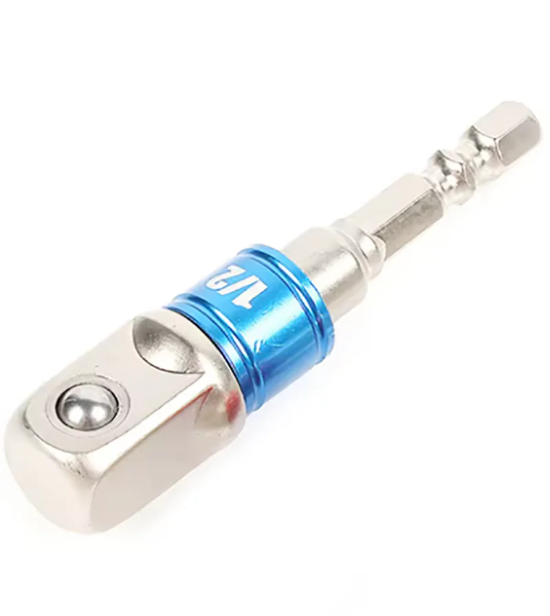 Set di adattatori per bussola per trapano con codolo esagonale per avvitatore a percussione - Prolunga per barra di punte per trapano a bussola quadrata, 1/4, 3/8, 1/2