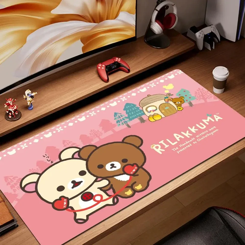 マウスパッド ゲーマーデスク リラックマ オフィスコンピュータアクセサリー デスクマット デスクトップ マウスパッド かわいいゲーミングマット かわいいマウスパッド テーブルマット