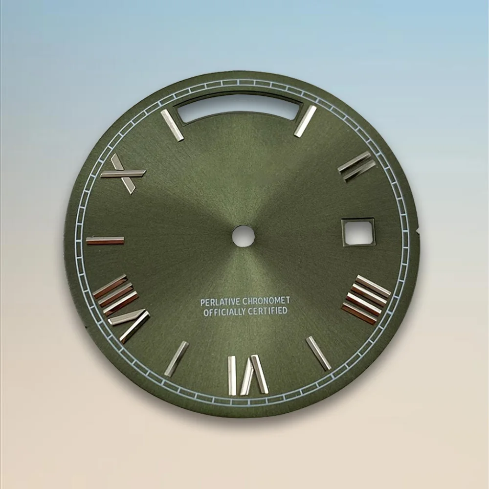 31mm S Dial Watch modification parts Day And Date Rome Dial Fit 8285 Movement Sunray High-Quality Dial Watch Accessories
