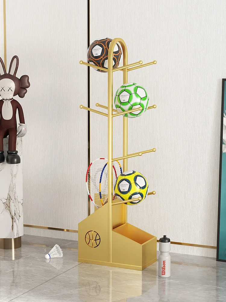 

Simple Basketball Storage Rack Home Children's Kindergarten Ball Floor Rack Umbrella Table Tennis Racket Storage Basket