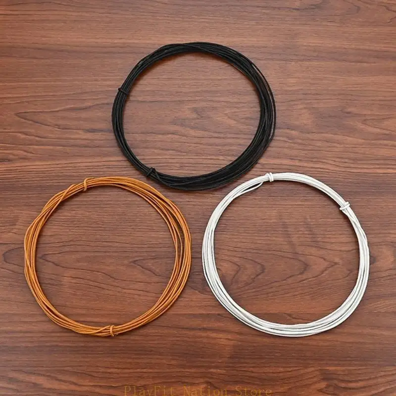 

242F Pre-tinned 7-strand Pushback Guitar Instrument Cable(1-Black/1-White/1-Yellow)