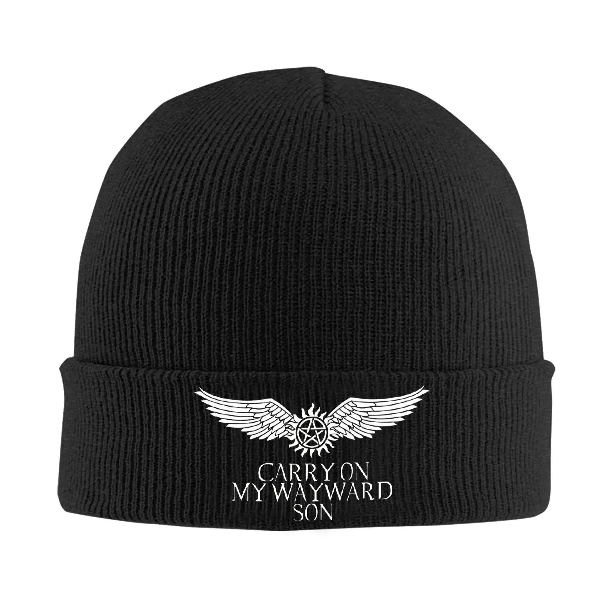 Supernatural Wing Hat Autumn Winter Beanies New Dean Sam Cap Men Women Acrylic Knitted Hat