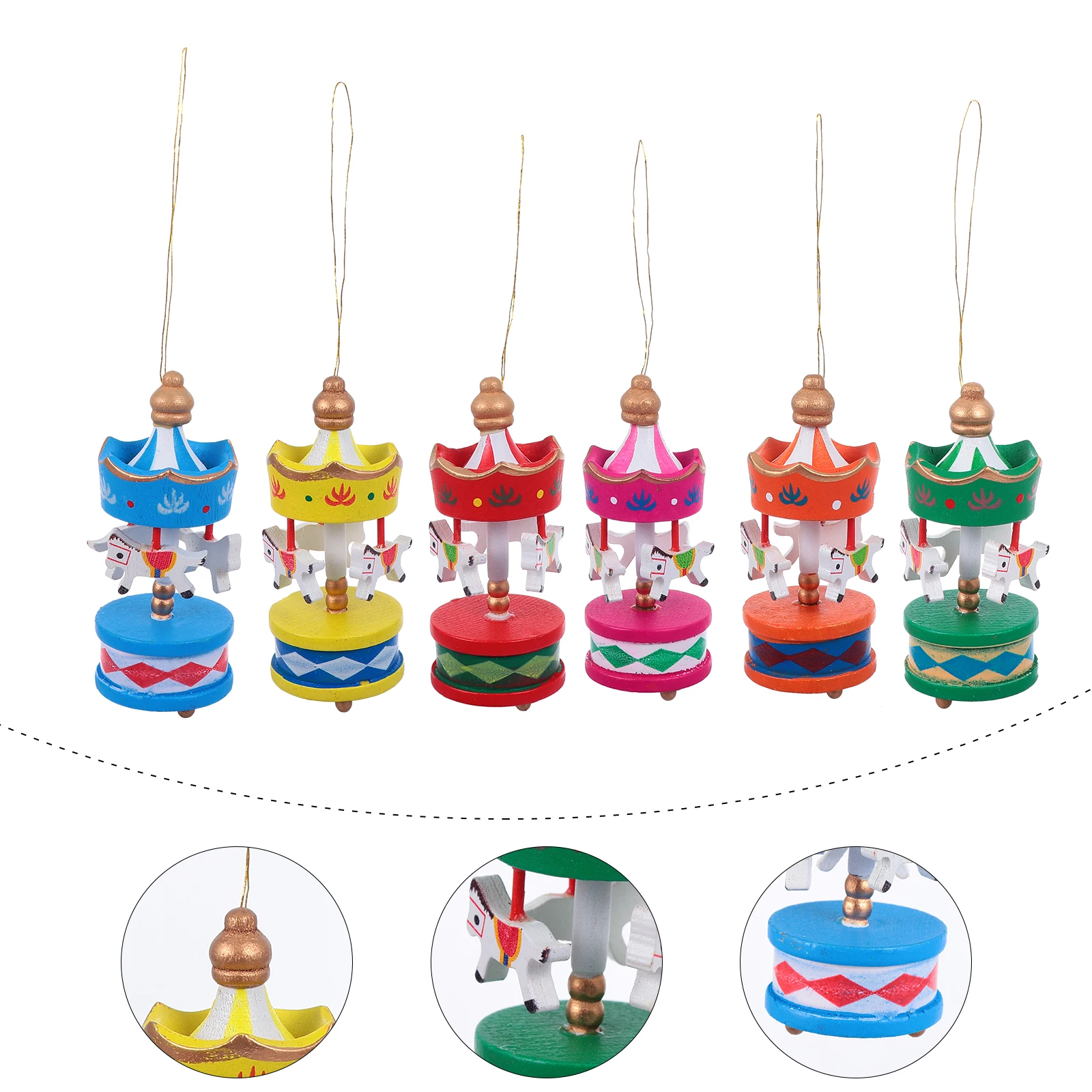 

Carousel Decorations Christmas Merry Go Round Xmas Ornaments Home Merry-go-round for Miniature Souvenirs
