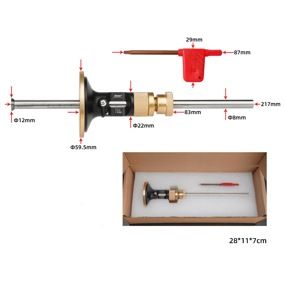 Precision European Scriber Ruler Marking Gauge Fine-tuning Automatic Alloy Line Scribing Depth measurement Tools