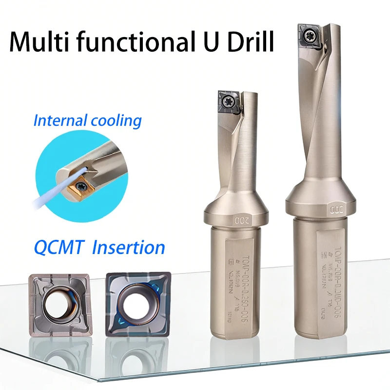 SF Single Sided U Drill Internal Cooling Drill Bit TCAP Multifunctional Small Diameter Cnc Turning Tool With QCMT Insert