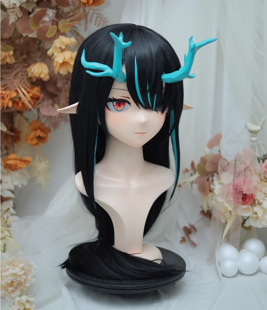 

(NFD-14-46)Customize Full Head With Lock Crossdress Doll Female/Girl Japanese Anime Cartoon Character Kig Cosplay Kigurumi Mask