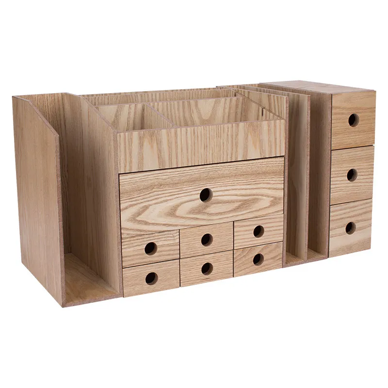 

Minimalist Solid Wood Compact Desktop Storage Box Japanese Storage Drawer Office Desk File Rack Multifunctional Jewelry Case