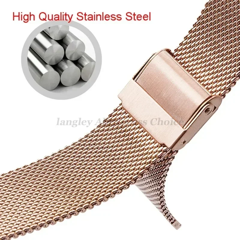 Mesh Strap For DW Watch Steel Band for Daniel Wellington Watch Band Metal Ultra-thin Universal Stainless Steel Bracelet 10-22mm