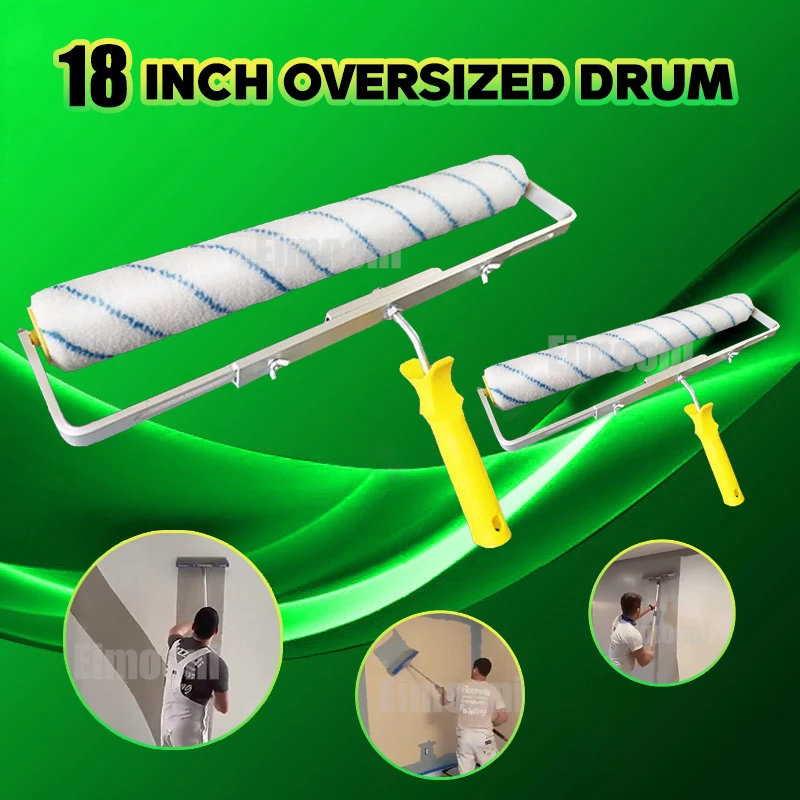 6MM/9MM Painting Handle Tool Support 18inch Paint Roller Brush Short-Middle-Long Plush Painting Handle Tool For Wall Decorative