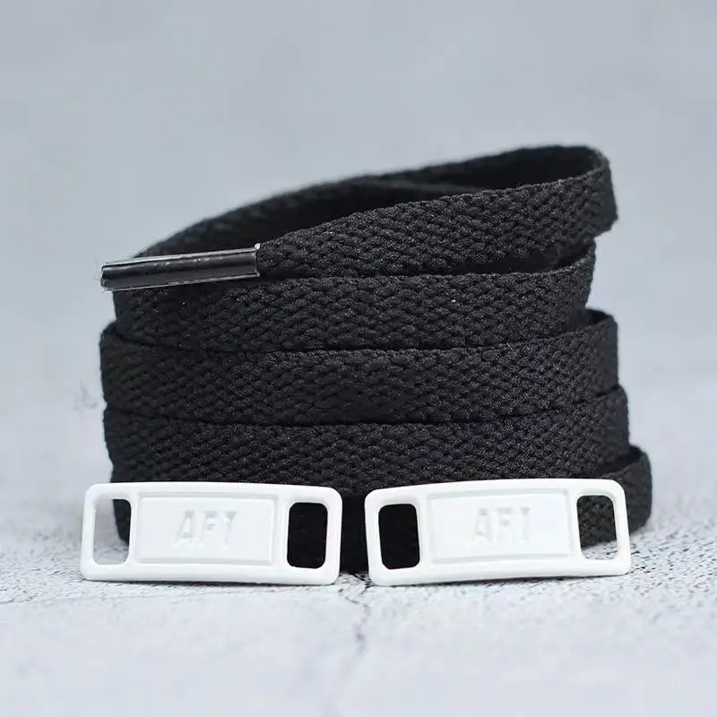 4 Stück AF1 Schnürsenkel Schwarz Weiß Flache Schnürsenkel und Schuhdekoration Anzug Sneaker Schnürsenkel Air Force One Schuhe Zubehör