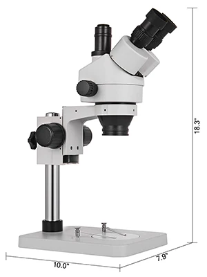 VEVOR 3.5X-90X Trinocular Stereo Microscope 360°Swiveling Trinocular Stereo Microscope with Pillar Stand