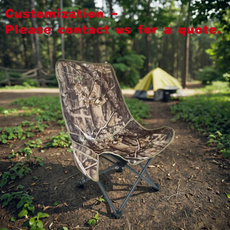 

custom.Lightweight Portable Folding Outdoor Hunting Camping Chair with Side Pocket Hiking Picnic Beach Fishing Chair Hunting Bl