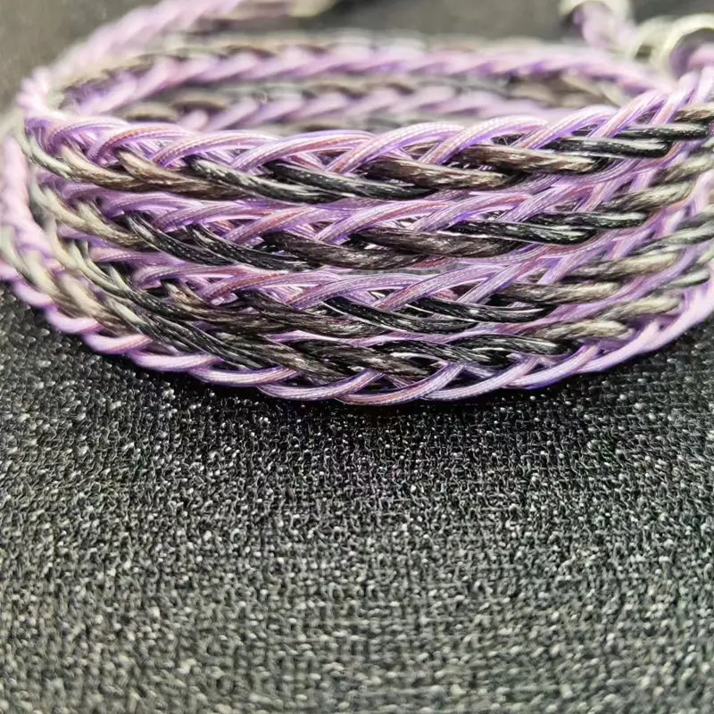 XINHS HS001 8-core purple ink silver foil wire graphene mixed braided cable