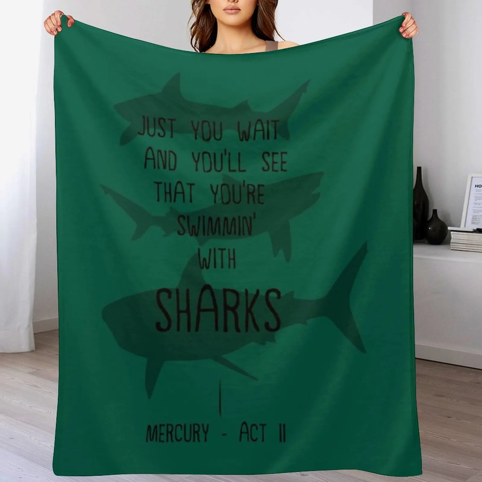 

Sharks Throw Blanket