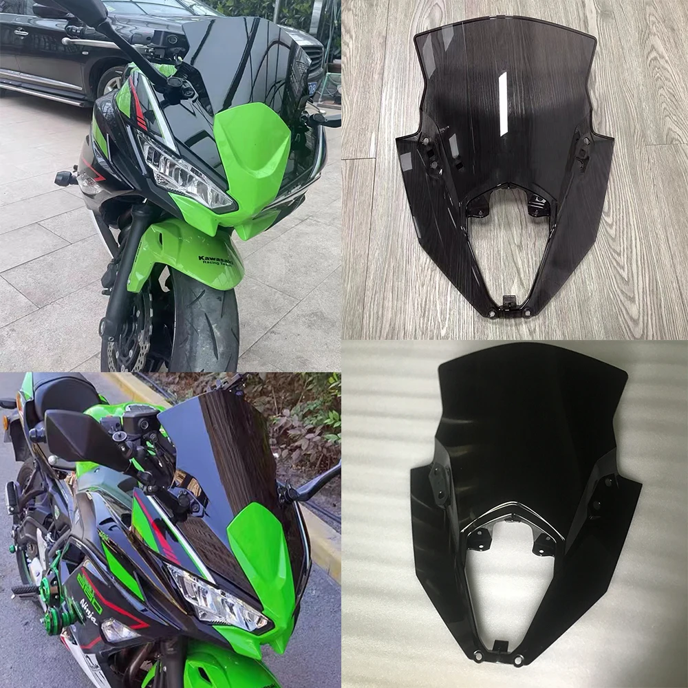 Motorcycle ER6F Windshield For Kawasaki Ninja 650 EX650 ER-6F 2020 -2022 2023 Double Bubble Windscreen Screen Wind Deflectors