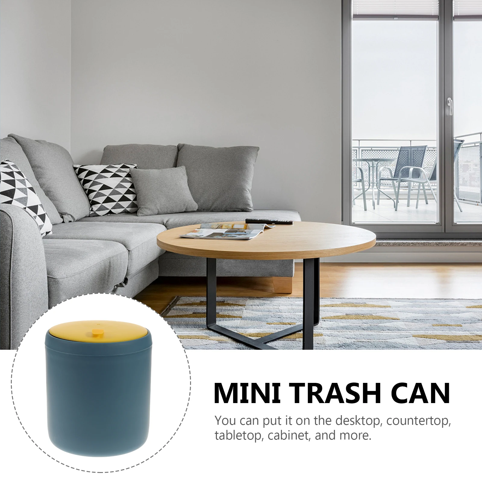 

Premium Press Trash Can Desktop Mini Plastic Garbage Bin Compact Lightweight Waste Container For Office Bedroom Kitchen Living