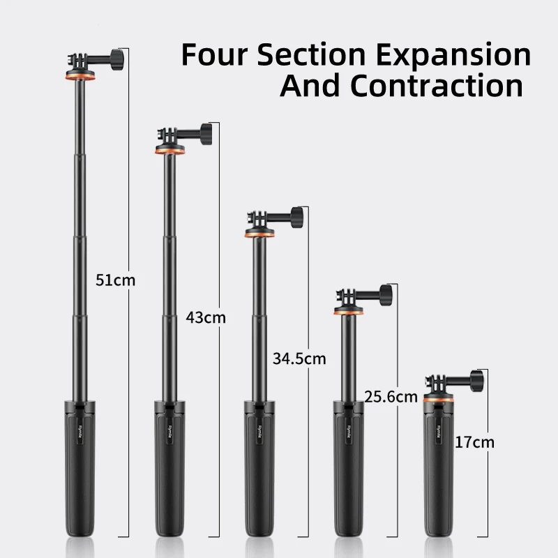 Tripé de bastão de selfie para dji osmo 360/instar360 x5/action 5 pro/bolso 3/gopro 13/dslr, poste de extensão de câmera, fotografia de viagem