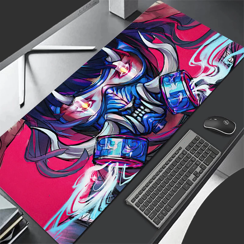 Mousepad Computer Gaming Accessories Keyboard Pad Office PC Rubber Mouse Pad Decoracion Oni Hannya Samurai Mask Desk Mouse Mat