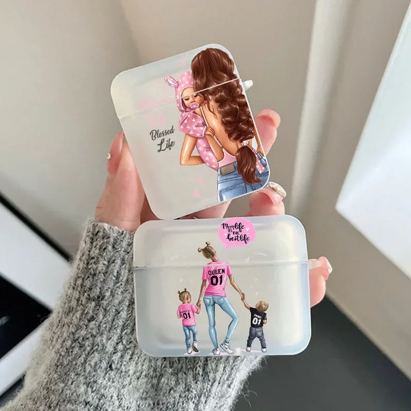 

Super Mom MaMa Baby Girl Boy Earphone Case for Airpods 4th 3rd 2 Pro Cover for Airpod 2 3 1 Protective Accessorie Shell Fundas