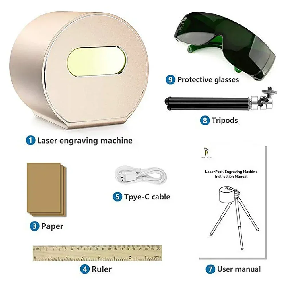 Laserpecker gravador a laser portátil mini máquina de gravação a laser laserpecker pecker l1 desktop etcher cortador máquina roteador madeira