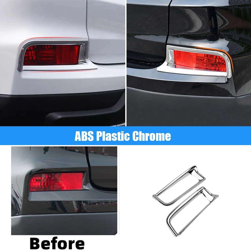 

ABS chrome For Honda CR-V CRV 2015 2016 Accessories Rear Tail Fog Light Lamp Bumper Cover Trim Car Styling Reflective Sticker