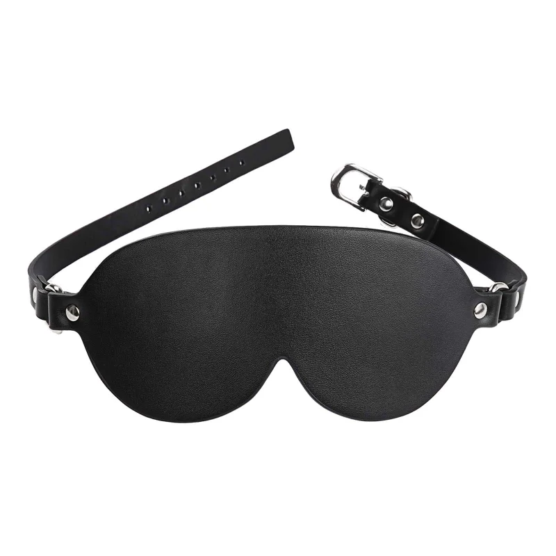 Men's Eye Mask Exotic Accessories Faux Leather Rhinestone Letter Collar Adjustable Cosplay