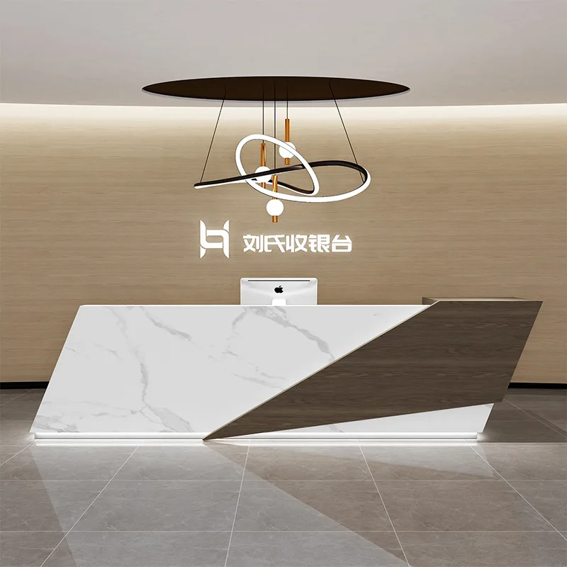 

High-end stores Reception Desks small hotels Reception Desks irregular-shaped companies Office Furniture receptie ZY40JDT