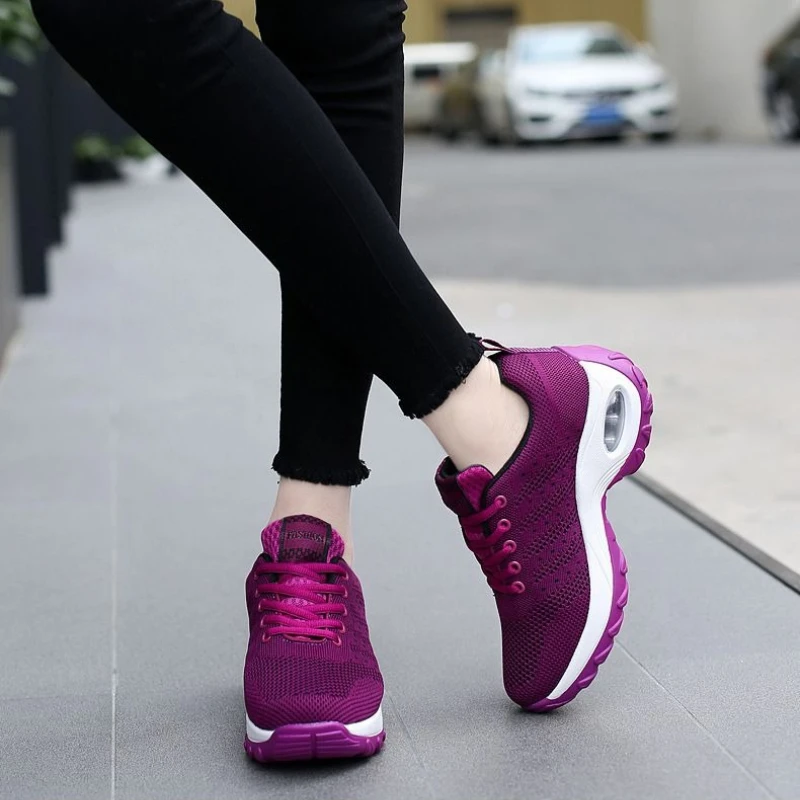 Women Professional Dance Shoes Shuffle Hip Hop Sneakers Soft Sole Breathable Mesh Air Cushion Stage Trainers view 6