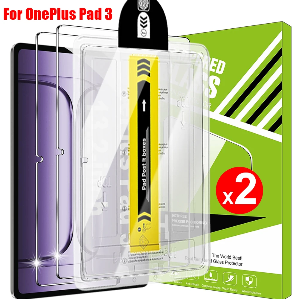 

1/2 шт. легко устанавливаемая защитная пленка из закаленного стекла для OnePlus Pad 3, 13,2 дюйма HD устойчивая к царапинам пленка для планшета OnePlus Pad 3