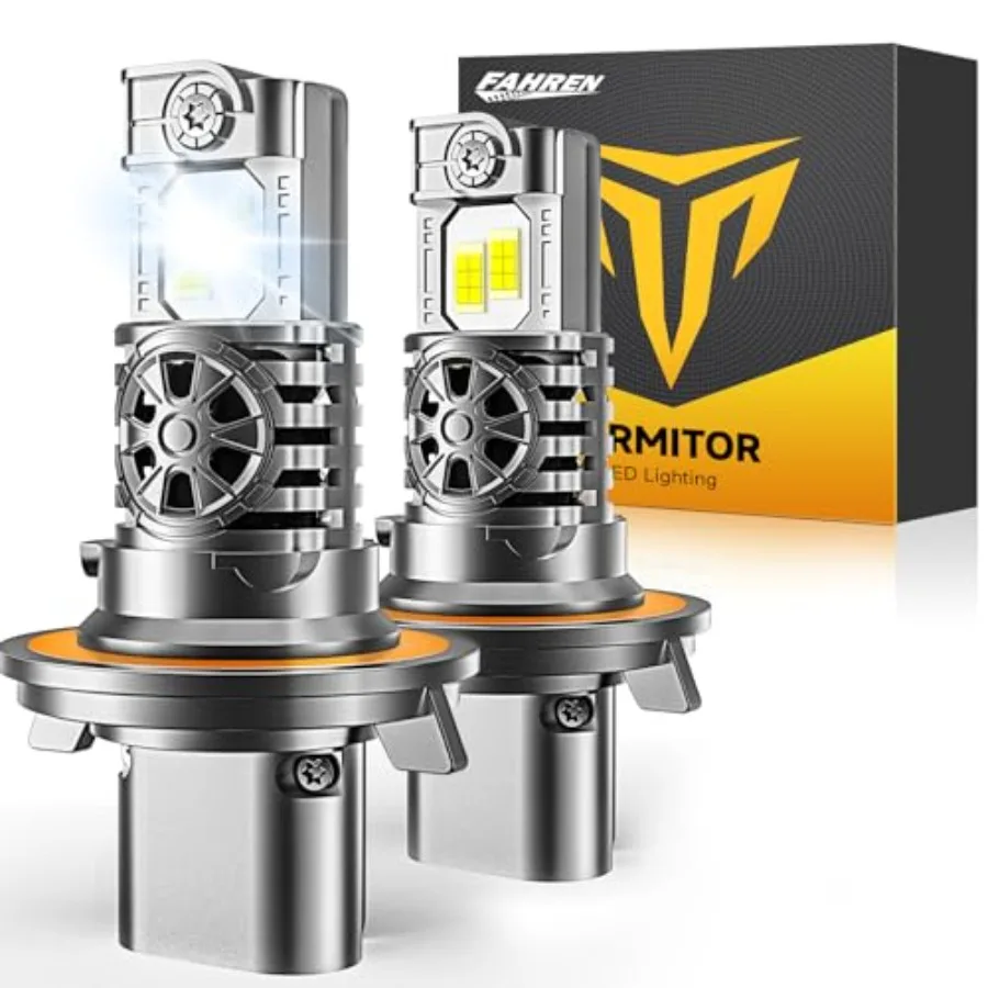 

2026 9008/H13 Light Bulbs High/Low Beam 50 000LM 1200% Brightness 60K+ Hours Lifespan 6500K Cool White Real 1:1 Mini Size 3Min+