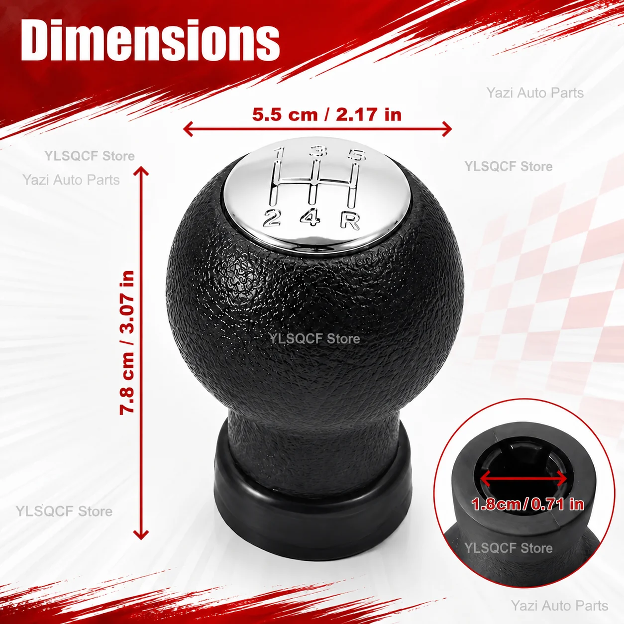 5 Speed Gear Shift Knob for Suzuki Swift 2005-2010 SX4 2007-2013 Alto 2010-2015 S-Cross Shifter Handle Lever Ball