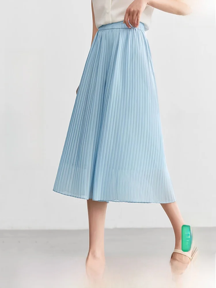 

Повседневные комфортные брюки-юбка 7/8 длины с плиссировкой, свободного кроя, визуально стройнящие, с эффектом высокого качества, для женщин, модные, новинка 2026 года