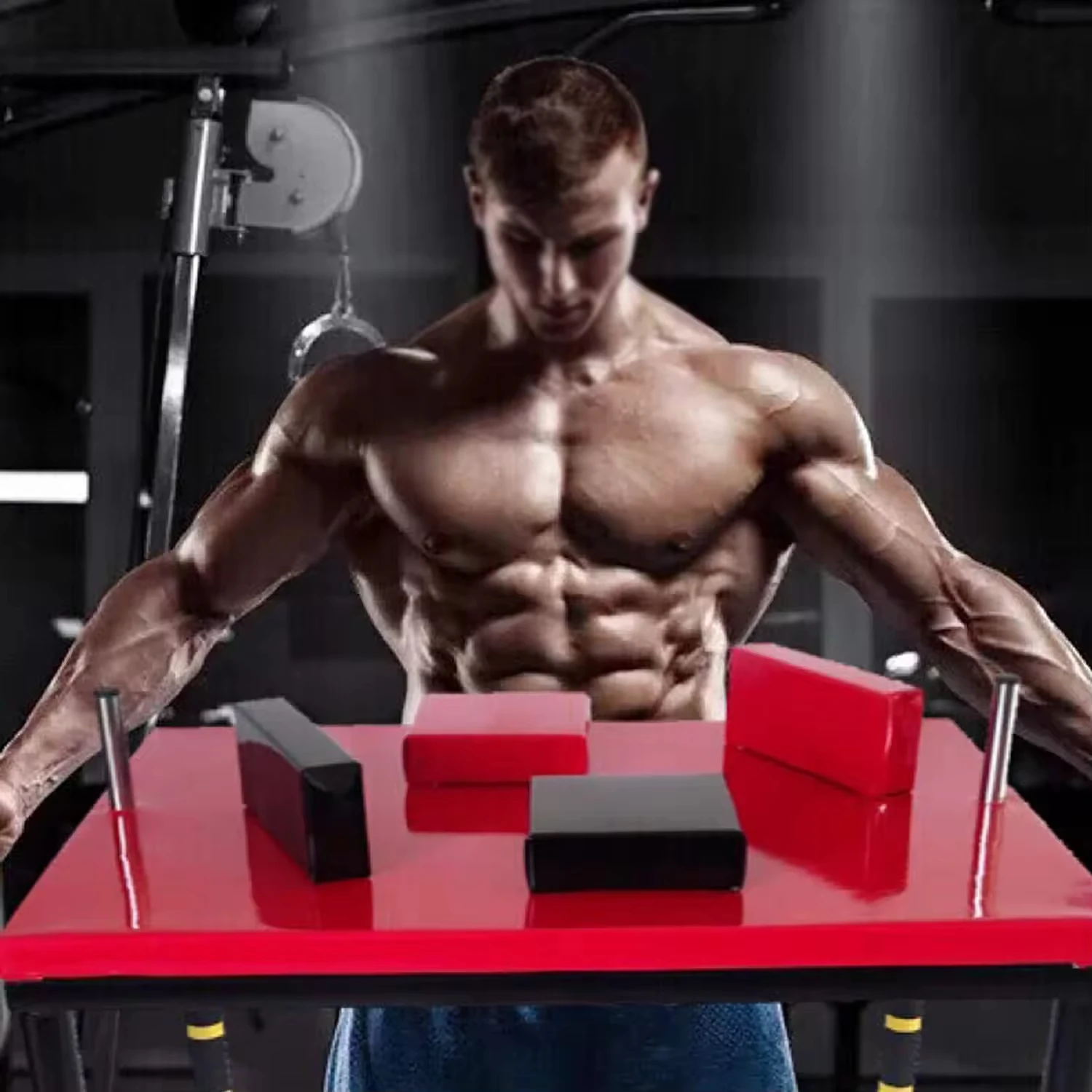 

Professional Arm Wrestling Table Fitness Body Building Equipment for Arm Wrestling Table With Wrist Strap Competition