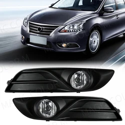 LED Fog Lamps For Nissan Sylphy Sentra Bluebird 2013 2014 2015 Daytime Running Lights Front Bumper Driving Headlight Cover Wires